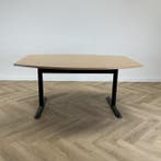 verstelbare vergadertafel 160x120 cm, beuken - zwart, Bureau