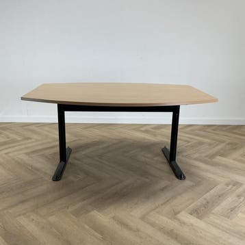 verstelbare vergadertafel 160x120 cm, beuken - zwart, Zakelijke goederen, Kantoor en Winkelinrichting | Kantoormeubilair en Inrichting