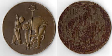 Bronze-medaille nach 1950 Landwirtschaft en Tierzucht Div..., Verzenden