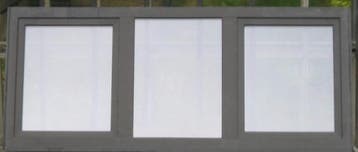 pvc raam , chassis , venster 213 x 90 wit / zwart  ral 9011, Ophalen of Verzenden, Raamkozijn