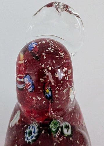sculptuur, Glas Ente / Vogel - Anatra - 8 cm - Glas-in-lood,