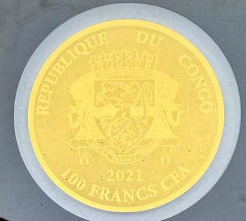 Congo. 100 Francs Welcome Stranger Nugget, oro 1/200 Oz
