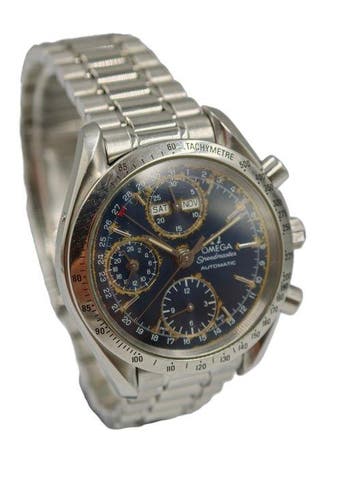 Omega - Speedmaster Chronograph Triple Date Blue Dial - 90s