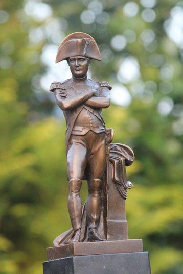 Figurine - napoleon - bronze marbre, Antiquités & Art