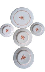 Meissen - Plat (5) - Porcelaine - Peinture indienne, Antiquités & Art