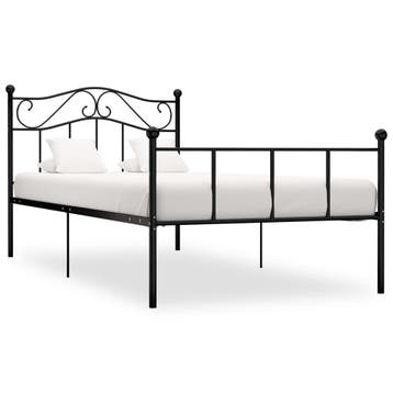 vidaXL Bedframe metaal zwart 90x200 cm, Huis en Inrichting, Slaapkamer | Bedden, Verzenden, Nieuw