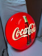 Vintage Coca-Cola-lichtbord met knop - Reclamebord - Plastic