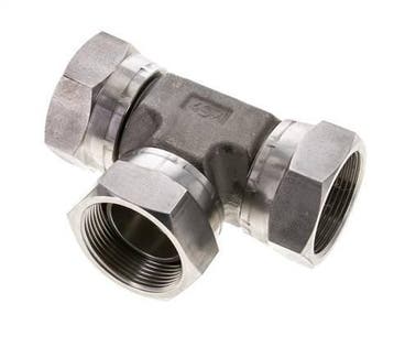 T-koppeling G1 1/2 Binnendraad RVS Hydrauliek 125bar, Doe-het-zelf en Bouw, Verzenden, Nieuw