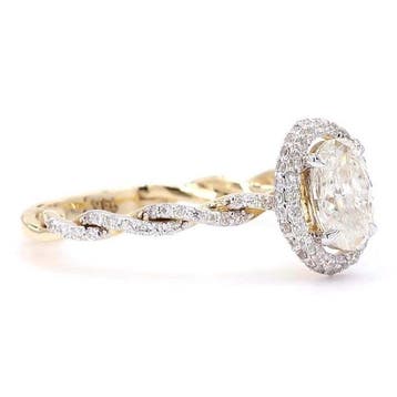 Verlovingsring - 14 karaat Geel goud - 0.76ct. tw. Diamant