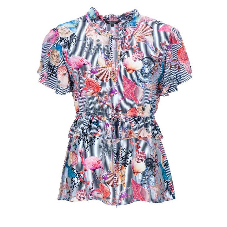 Princess goes Hollywood • tuniek met volants • 36, Kleding | Dames, Blouses en Tunieken, Blauw, Nieuw, Maat 36 (S), Verzenden