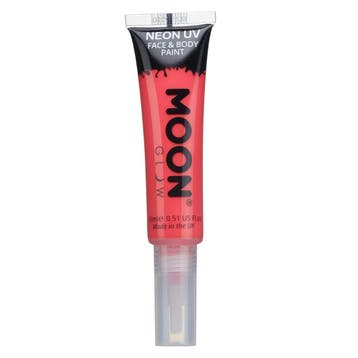 Moon Glow Neon UV Face Paint with Brush Applicator Intense R, Verzenden