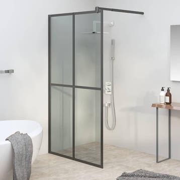 vidaXL Inloopdouchescherm 118x190 cm donker gehard glas, Verzenden, Nieuw