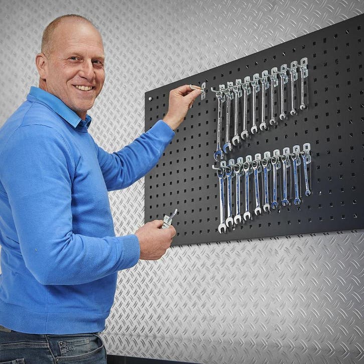 Datona Gereedschapshaak - 5 cm (10 stuks) - Datona - Zwart, Doe-het-zelf en Bouw, Werkbanken, Ophalen of Verzenden