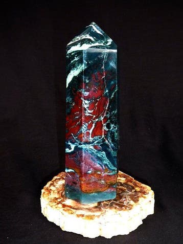 Bloedsteen Obelisk / Golden Healer Kwarts Obelisk (Limoniet-