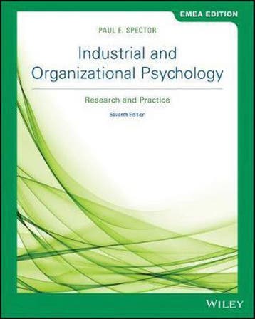 Industrial and Organizational Psychology 9781119586203, Verzenden, Paul E. Spector