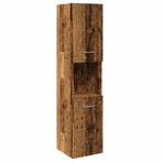 vidaXL Badkamerwandkast 30x30x130 cm bewerkt hout oud, Verzenden