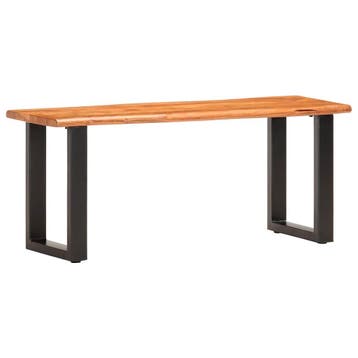 vidaXL Boomstambankje 110 cm massief acaciahout en staal, Verzenden