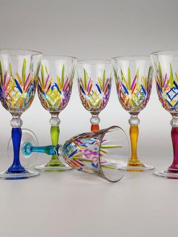 Secoloventesimo - Kelk (6) - Arlequin goblet - Emaille,