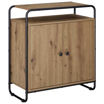 vidaXL Dressoir Artisanaal eiken 68 x 35 x 75 cm Bewerkt, Verzenden, Nieuw
