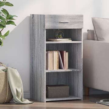 vidaXL Dressoir 45x42,5x93 cm bewerkt hout grijs sonoma, Verzenden