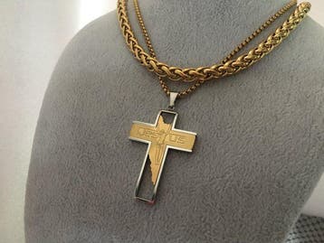 AJS - Moderne Jezusmedaille Kruis Croix Zegel Kroon &