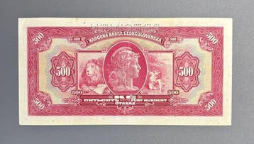 Tsjecho-Slowakije. - 500 Korun 1929 - SPECIMEN - Pick 24s, Postzegels en Munten
