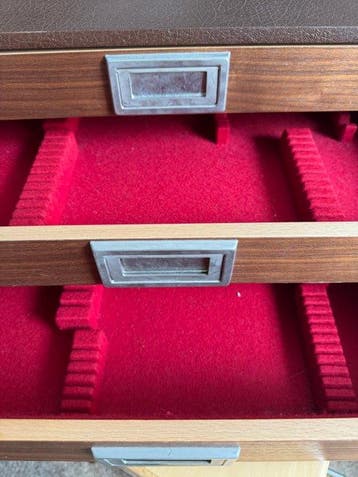Albec - Commode - Teck, Cuir