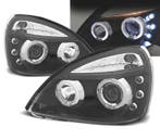 PHARES POUR RENAULT CLIO B 01-05 LED ANGEL EYES FOND NOIR, Verzenden, Nieuw