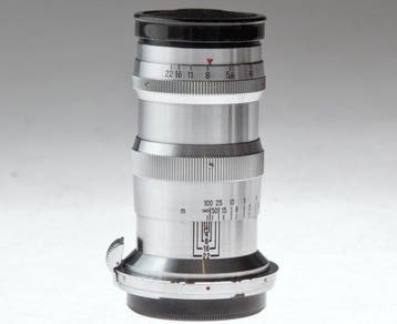 Carl Zeiss Jena Sonnar 1:4 f=13,5cm T + Finder Torpedo, Nieuw
