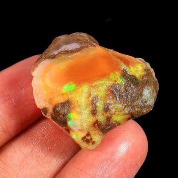 Ruwe kristalopaal 53 karaat, Ethiopische opaal rauw Ruw -, Verzamelen, Mineralen en Fossielen