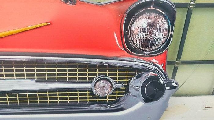 Wanddecoratie - voorfront cadillac, Antiquités & Art, Art | Objets design