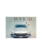 1959 BUICK PROGRAMMA BROCHURE ENGELS, Ophalen of Verzenden