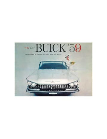 1959 BUICK PROGRAMMA BROCHURE ENGELS, Ophalen of Verzenden, Nieuw