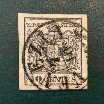 Italiaanse oude staten - Lombardije Venetië 1850 - 10 centes, Timbres & Monnaies, Timbres | Europe | Autriche