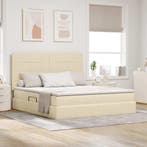 vidaXL Opslag bed met matras met matras Crème 160 x 200 cm, Verzenden, Nieuw