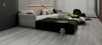 SPC Klikvloer LithoFloor Houtlook Gaia Light Grey 18,3x122, 60 cm of meer, Nieuw, 10 m² of meer, Vloertegels