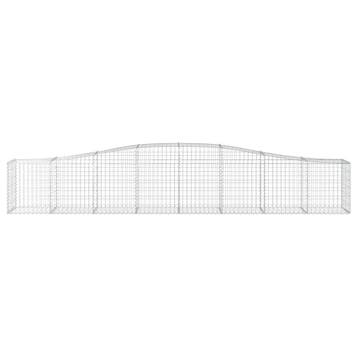 vidaXL Schanskorf gewelfd 400x50x60/80 cm gegalvaniseerd, Verzenden, Nieuw