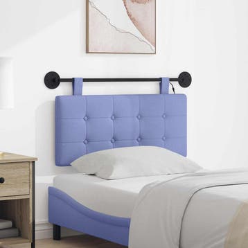 vidaXL Hangend hoofdbord Met LED-verlichting Jeans Blauw, Verzenden