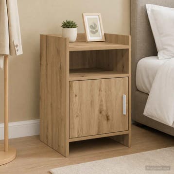 vidaXL Nachttafels Artisanaal eiken 40 x 36 x 60 cm Bewerkt, Huis en Inrichting, Verzenden, Nieuw