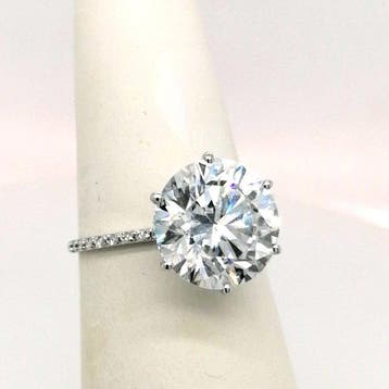 Zonder minimumprijs - Ring - 14 karaat Witgoud - 5.66ct. tw.