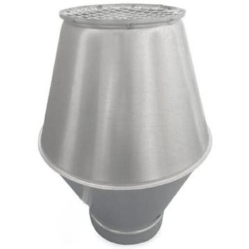 Deflectorkap Ø 125mm met aansluiting voor spiraalbuis galva, Verzenden, Nieuw