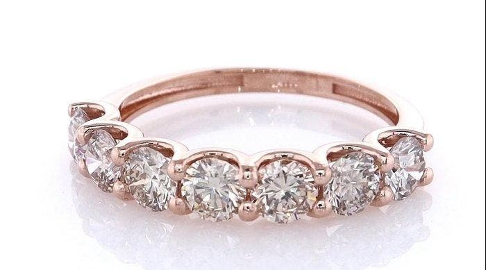 Zonder minimumprijs - Ring - 14 karaat Roségoud - 1.51ct., Bijoux, Sacs & Beauté, Bagues