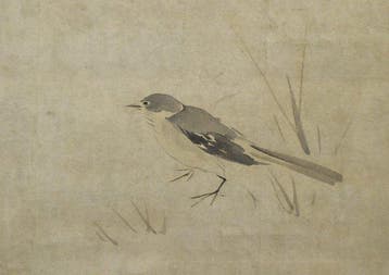 Japanse hangende rol - Vogel schilderij van de kunstenaar, Antiek en Kunst