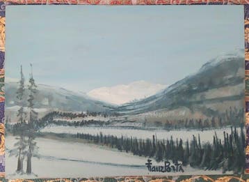 Franz Porta (1937 - 2001) - Paesaggio innevato, Antiquités & Art