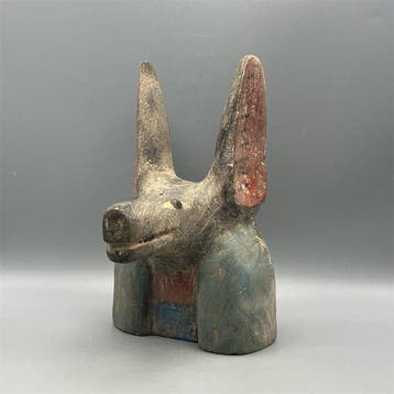 Replica van het oude Egyptische Anubis houten buste met
