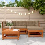 vidaXL Tuin loungeset 5 pcs Waskleur Bruin Massief, Tuin en Terras, Verzenden, Nieuw, Loungeset