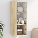 vidaXL Wandkast met glazen deuren 35x37x100 cm sonoma, Verzenden