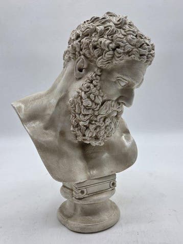 sculptuur, Busto dellercole farnese - 29 cm - marmerpoeder