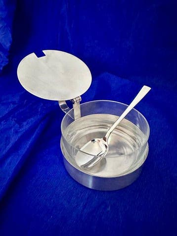 Christofle - Lino Sabattini - Suikerpot - Verzilverd, Glas, Antiek en Kunst