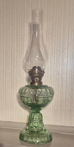 Olielamp - Uraniumglas, Kristal - Antieke uranium olielamp